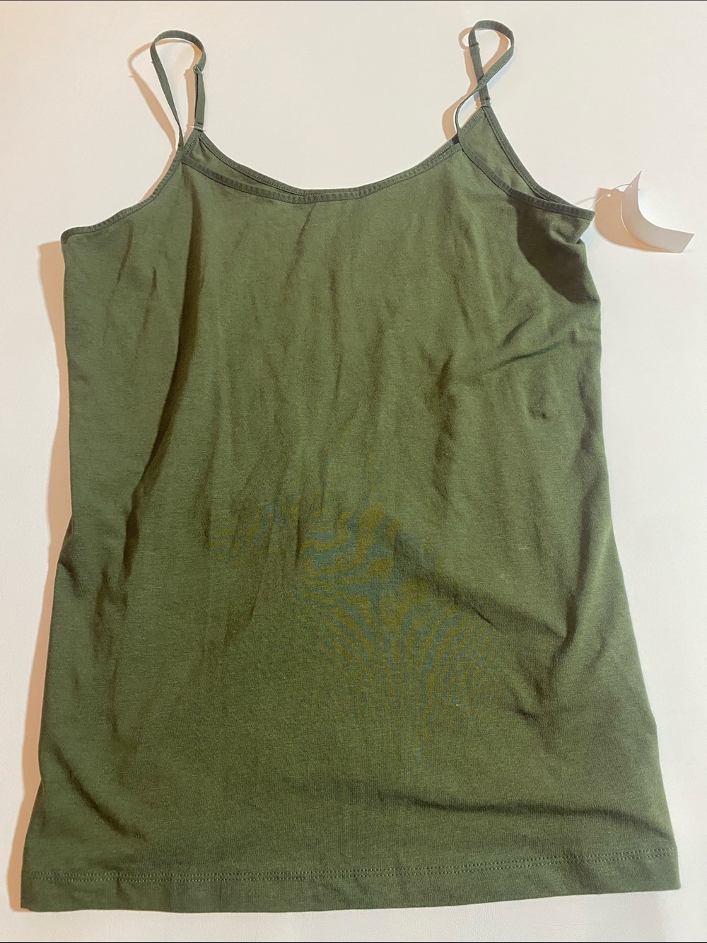 Time and Tru Olive Green Spaghetti Strap Camisole